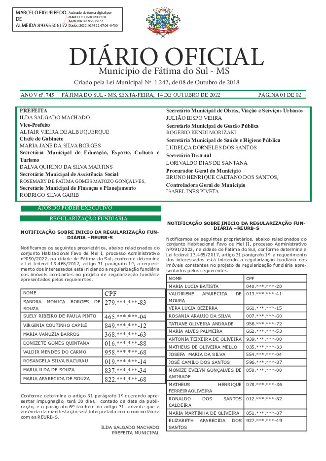 Diário Oficial - Edição nº 745