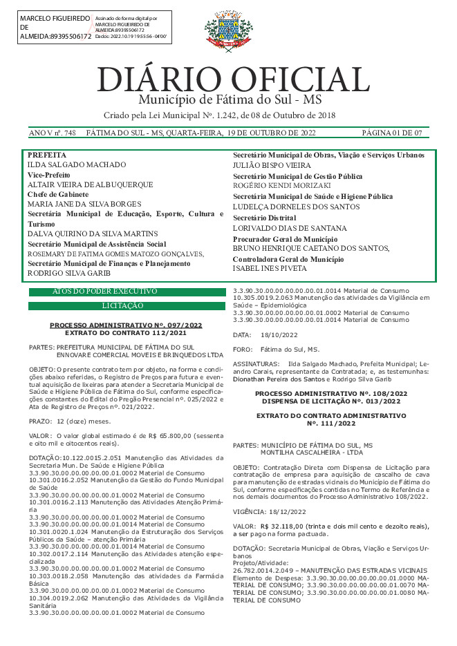 Diário Oficial - Edição nº 748