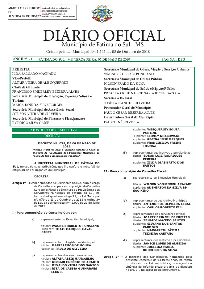 Diário Oficial - Edição nº 74