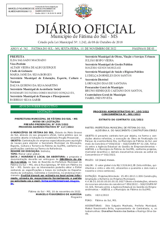 Diário Oficial - Edição nº 762