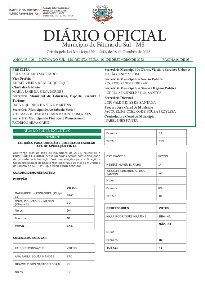 Diário Oficial - Edição nº 770