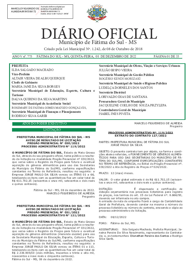 Diário Oficial - Edição nº 775