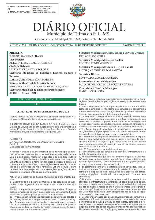 Diário Oficial - Edição nº 778