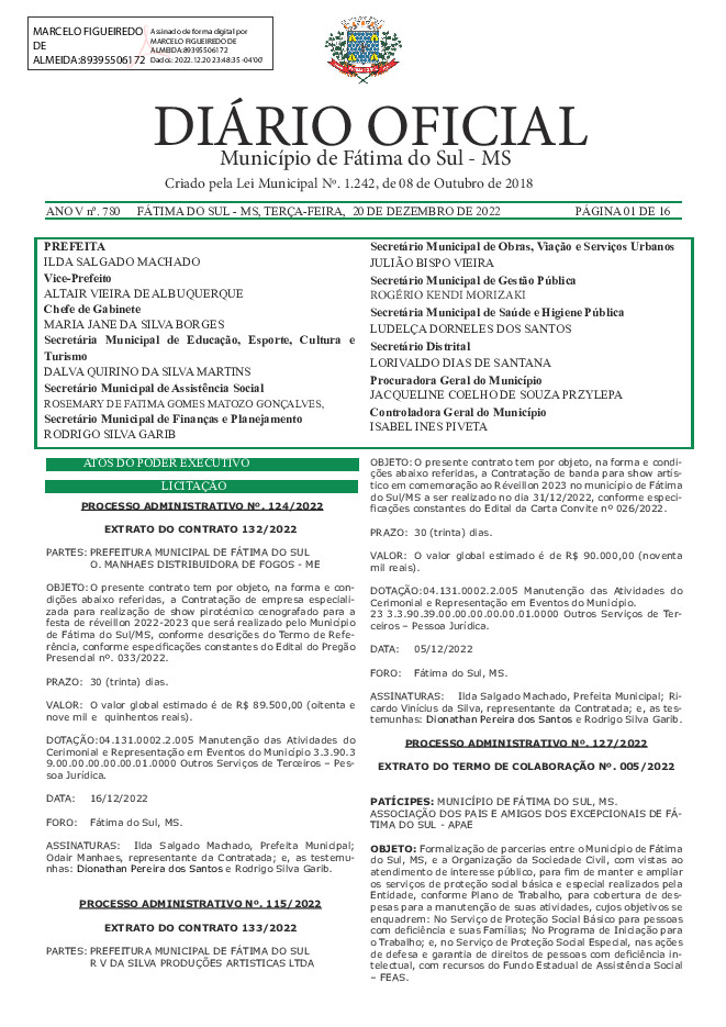 Diário Oficial - Edição nº 780