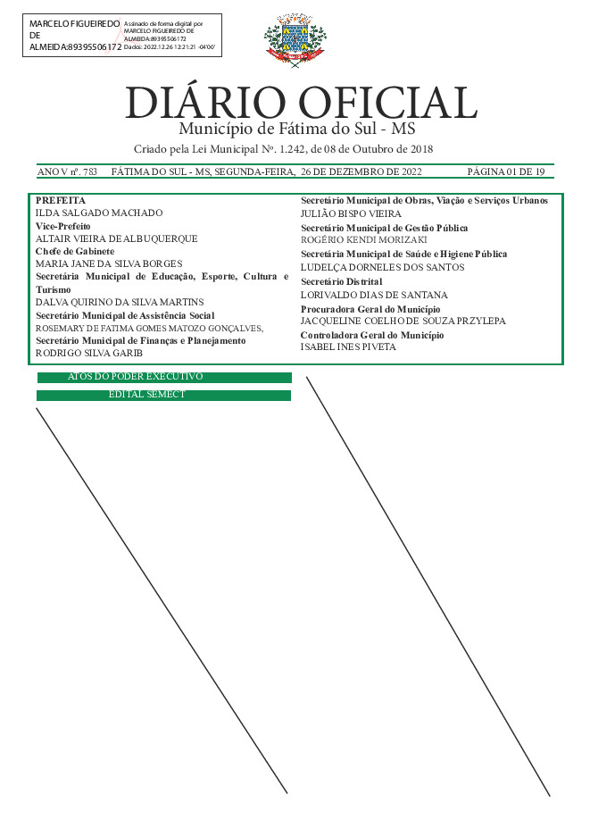 Diário Oficial - Edição nº 783