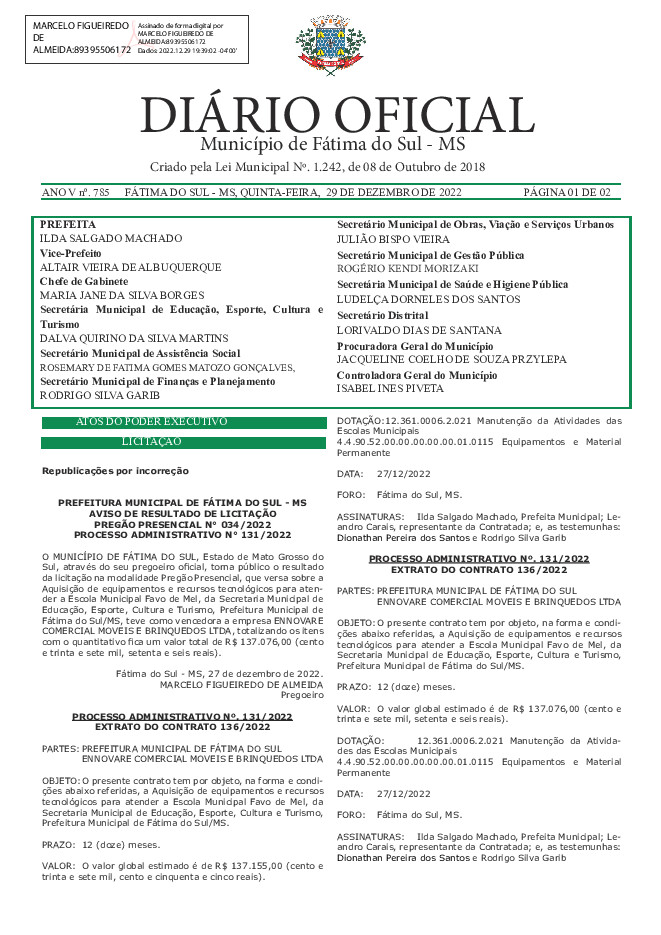 Diário Oficial - Edição nº 785