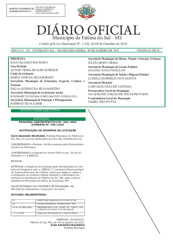 Diário Oficial - Edição nº 788