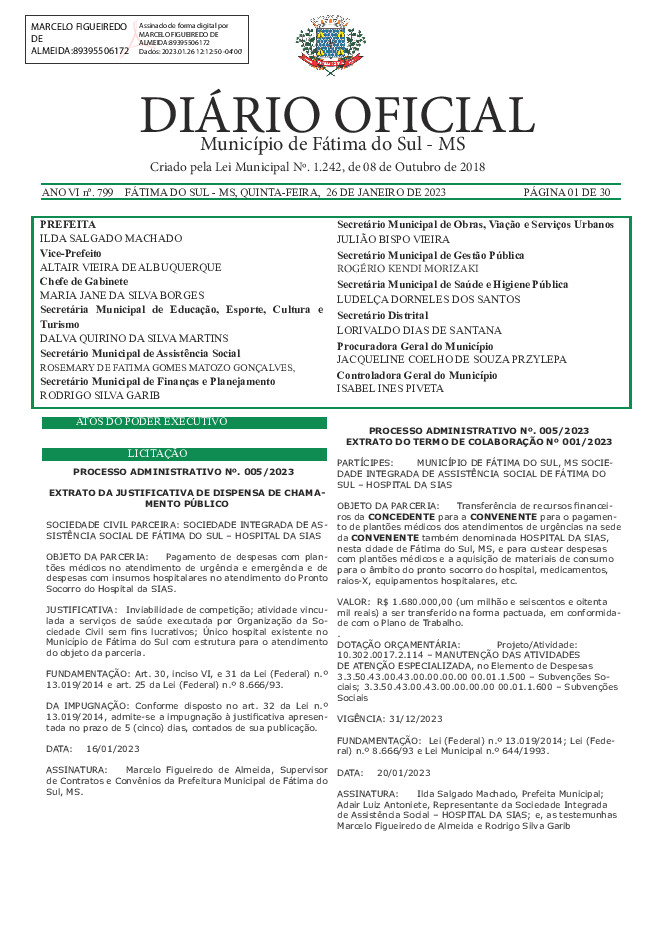 Diário Oficial - Edição nº 799