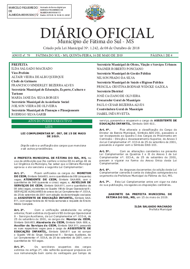 Diário Oficial - Edição nº 79