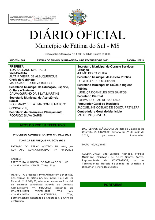 Diário Oficial - Edição nº 805