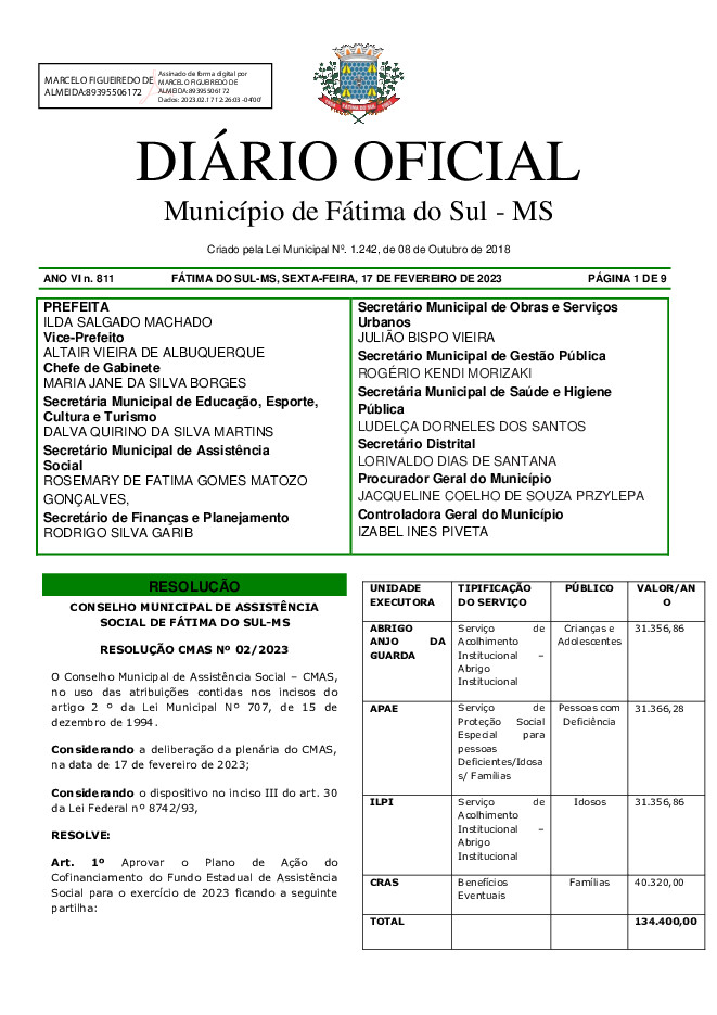 Diário Oficial - Edição nº 811