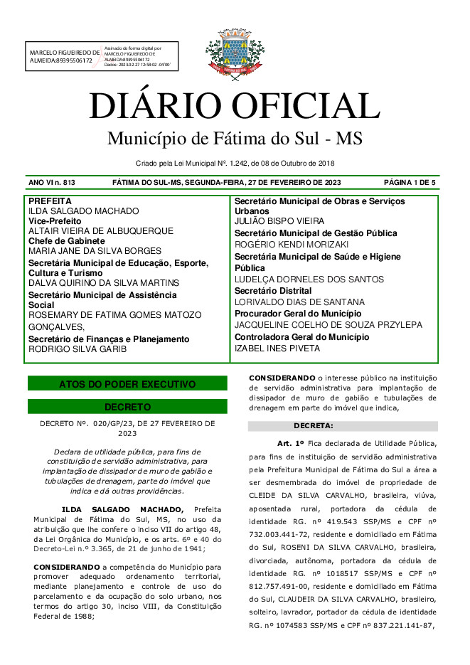 Diário Oficial - Edição nº 813