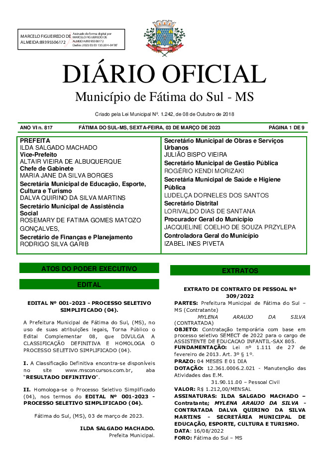 Diário Oficial - Edição nº 817