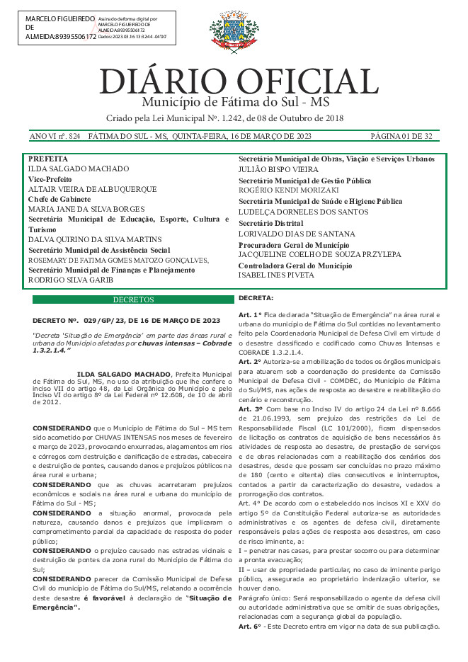 Diário Oficial - Edição nº 824