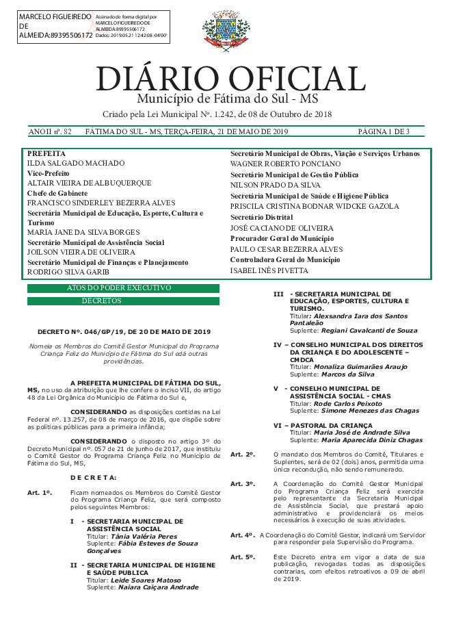 Diário Oficial - Edição nº 82