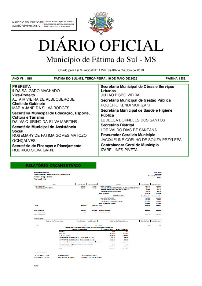 Diário Oficial - Edição nº 861