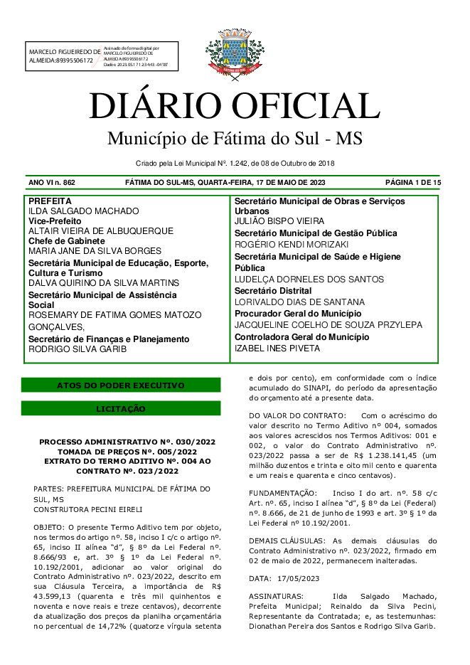 Diário Oficial - Edição nº 862