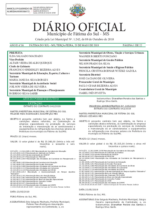 Diário Oficial - Edição nº 86