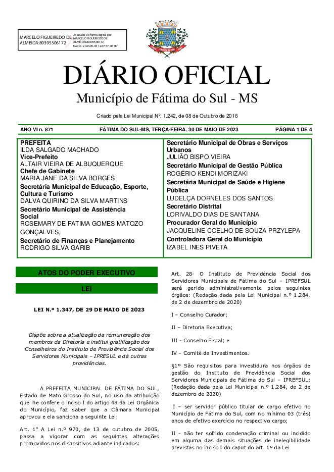 Diário Oficial - Edição nº 871