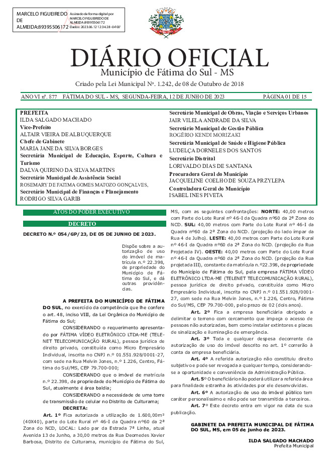 Diário Oficial - Edição nº 877