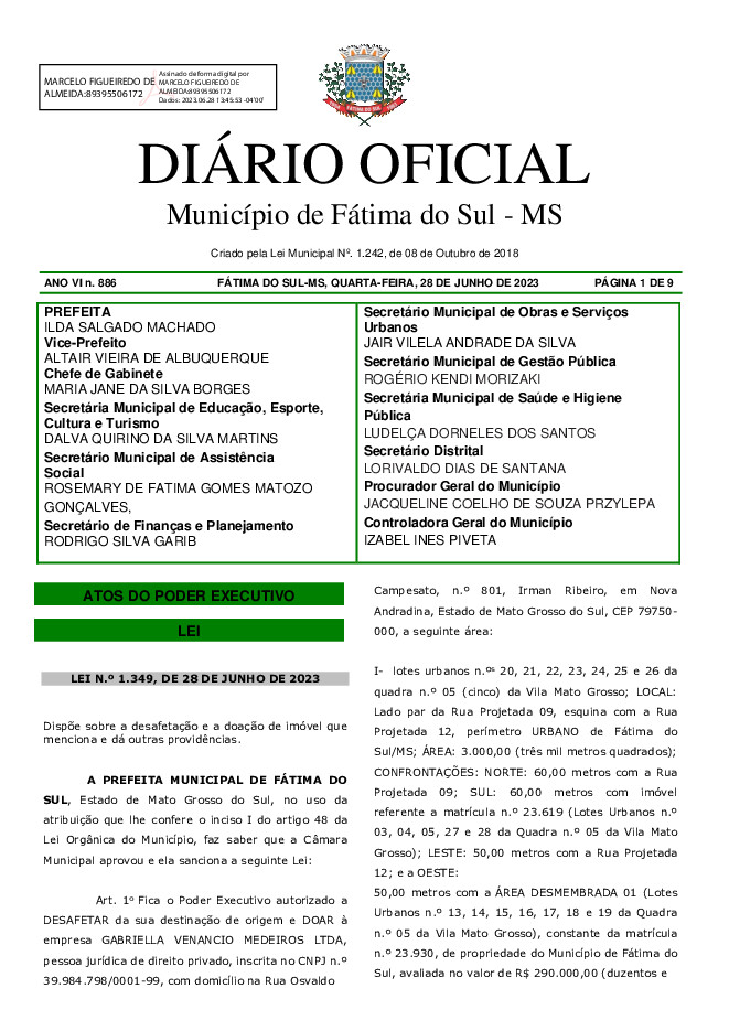 Diário Oficial - Edição nº 886