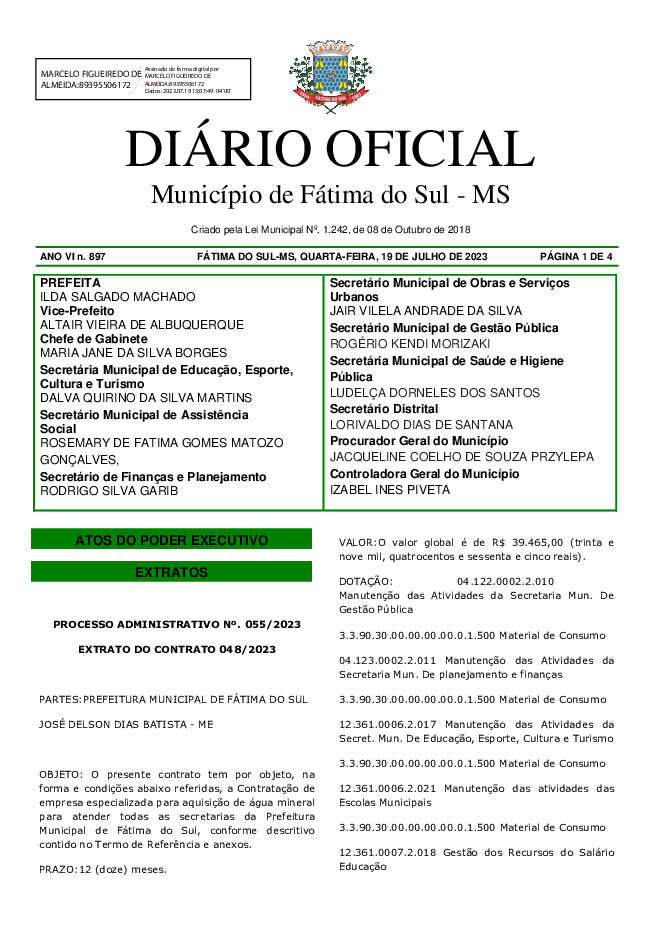 Diário Oficial - Edição nº 897