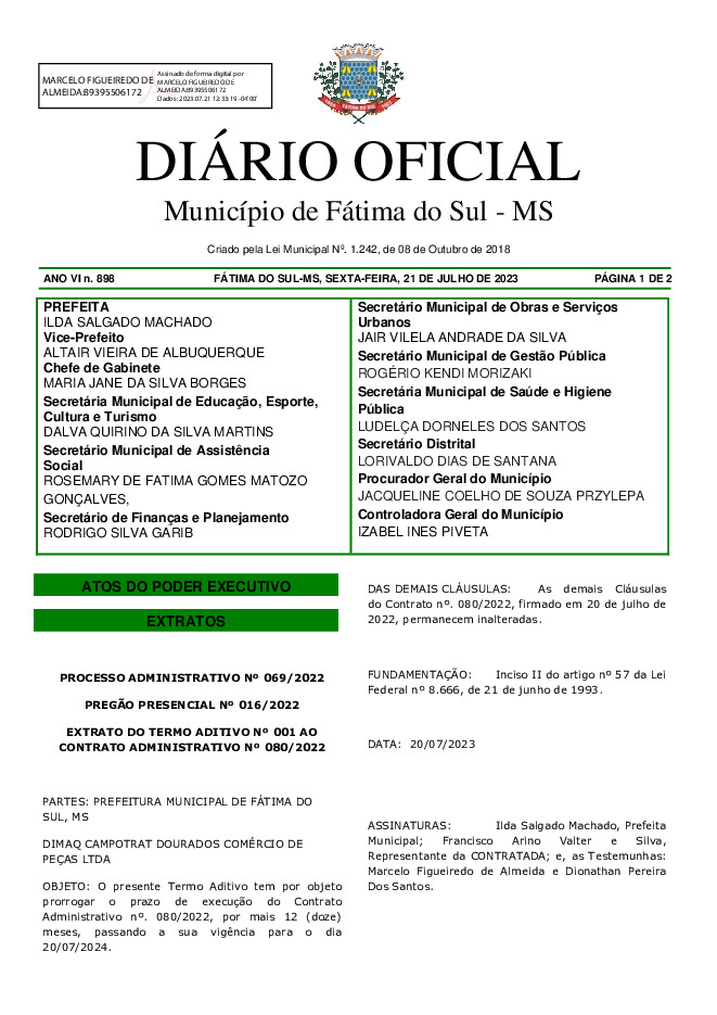 Diário Oficial - Edição nº 898