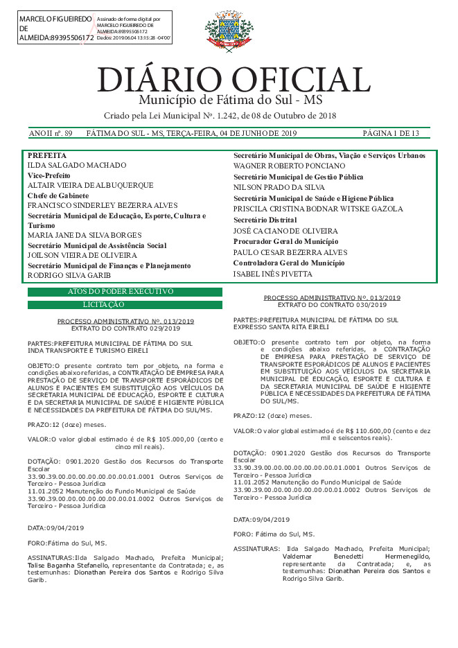 Diário Oficial - Edição nº 89