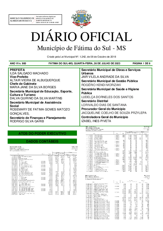 Diário Oficial - Edição nº 900