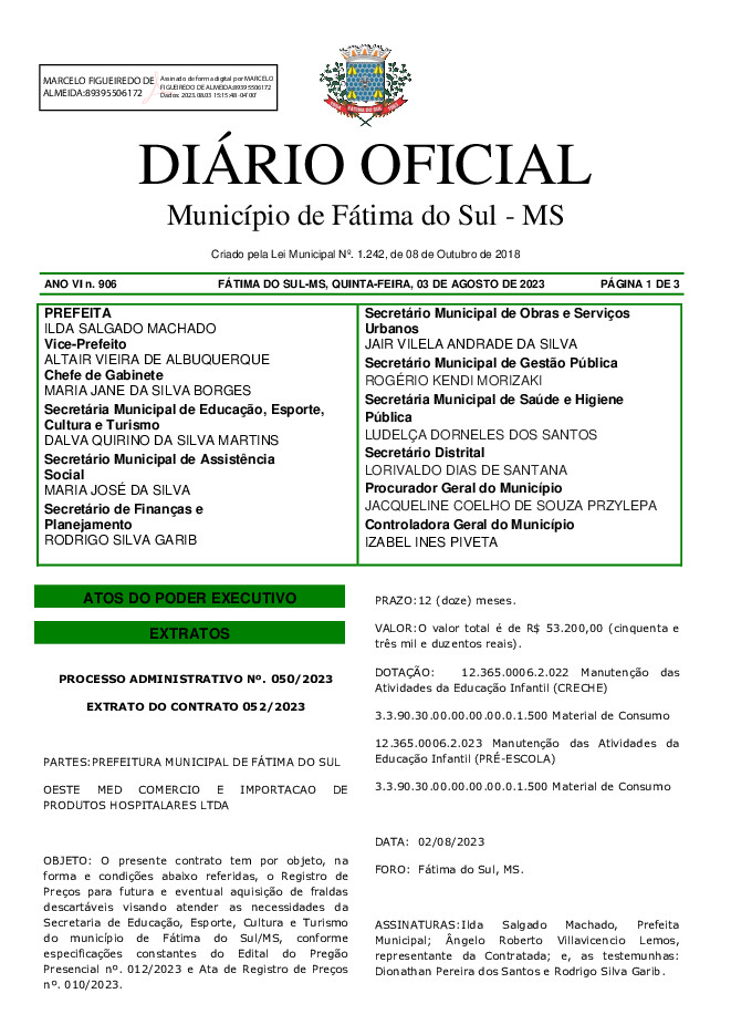 Diário Oficial - Edição nº 906