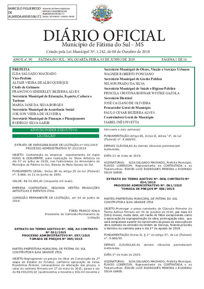 Diário Oficial - Edição nº 90