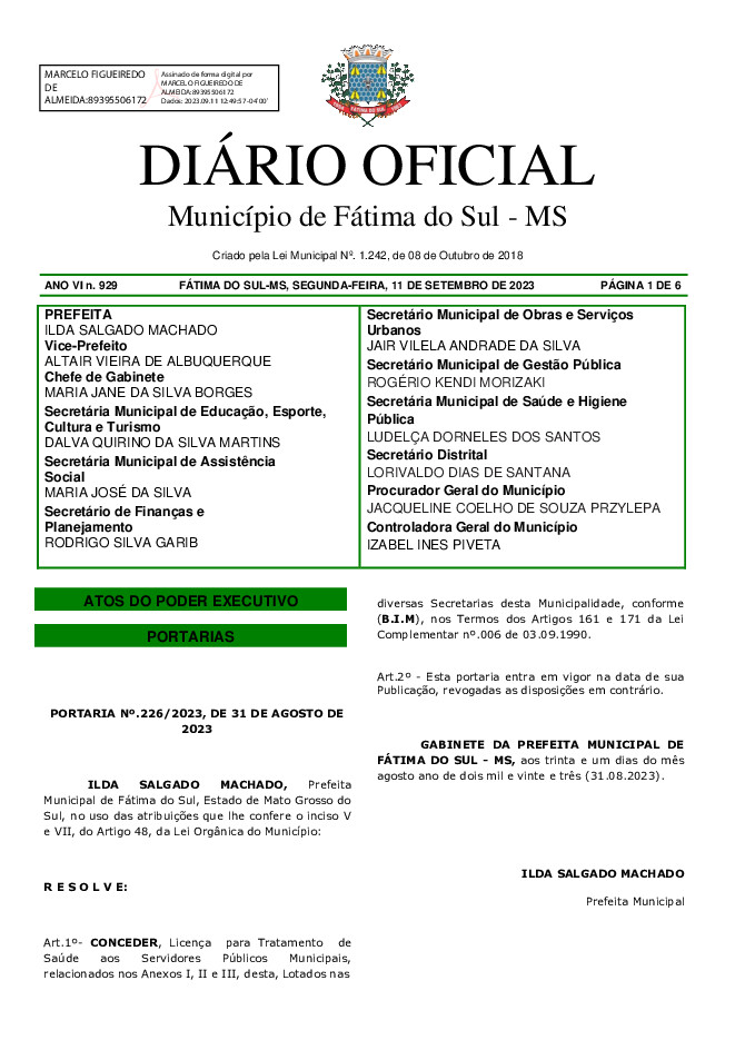 Diário Oficial - Edição nº 929