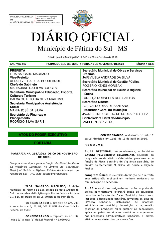 Diário Oficial - Edição nº 957