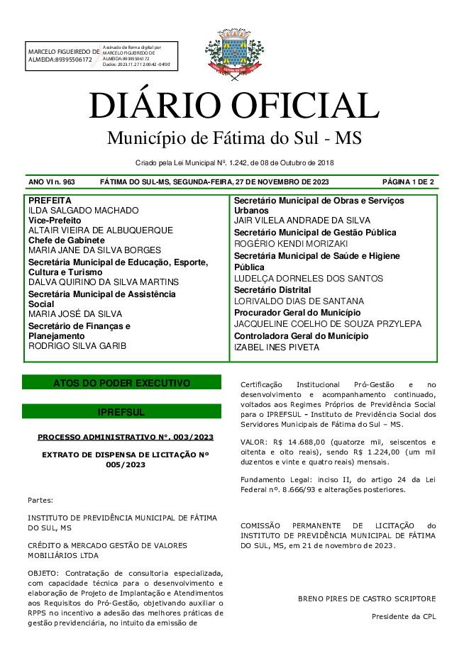 Diário Oficial - Edição nº 963