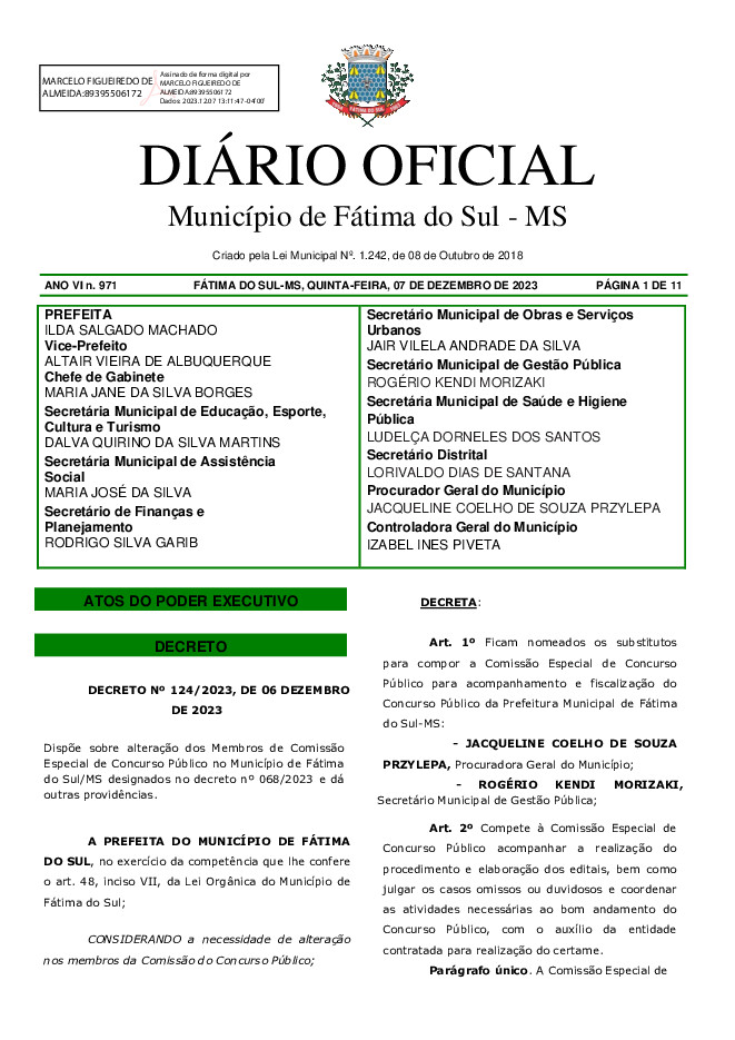 Diário Oficial - Edição nº 971