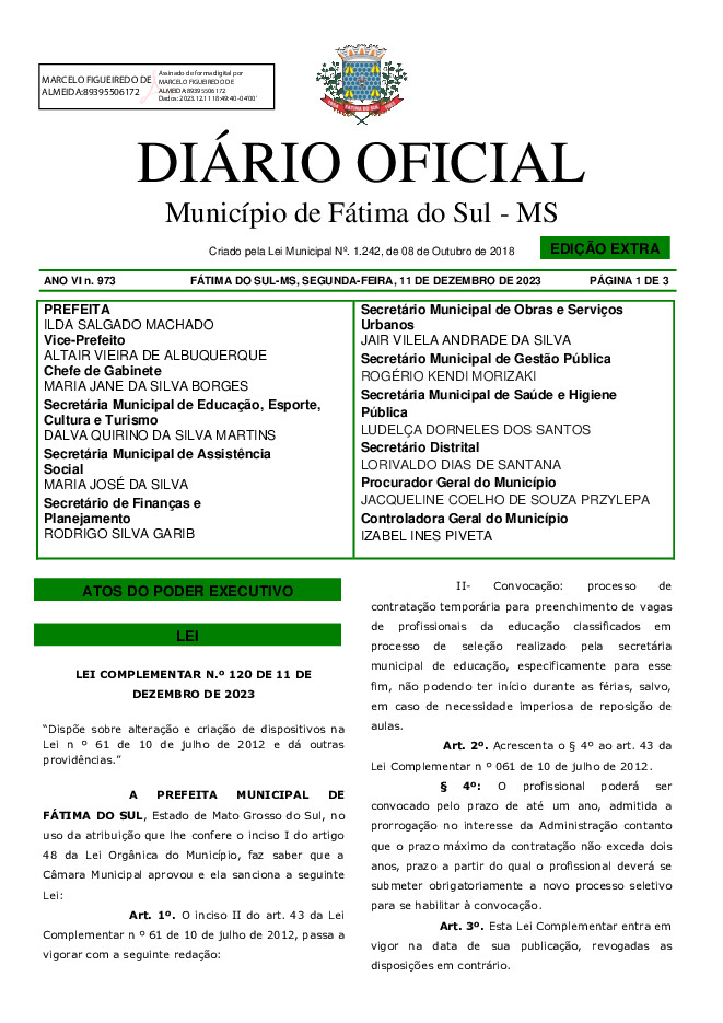 Diário Oficial - Edição nº 973