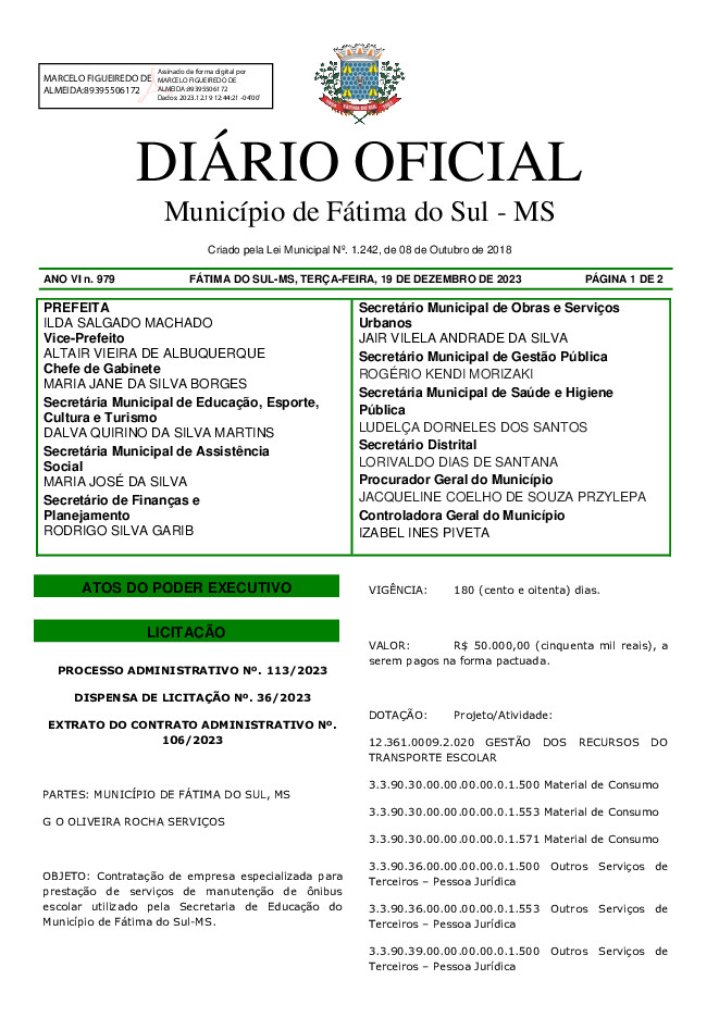 Diário Oficial - Edição nº 979