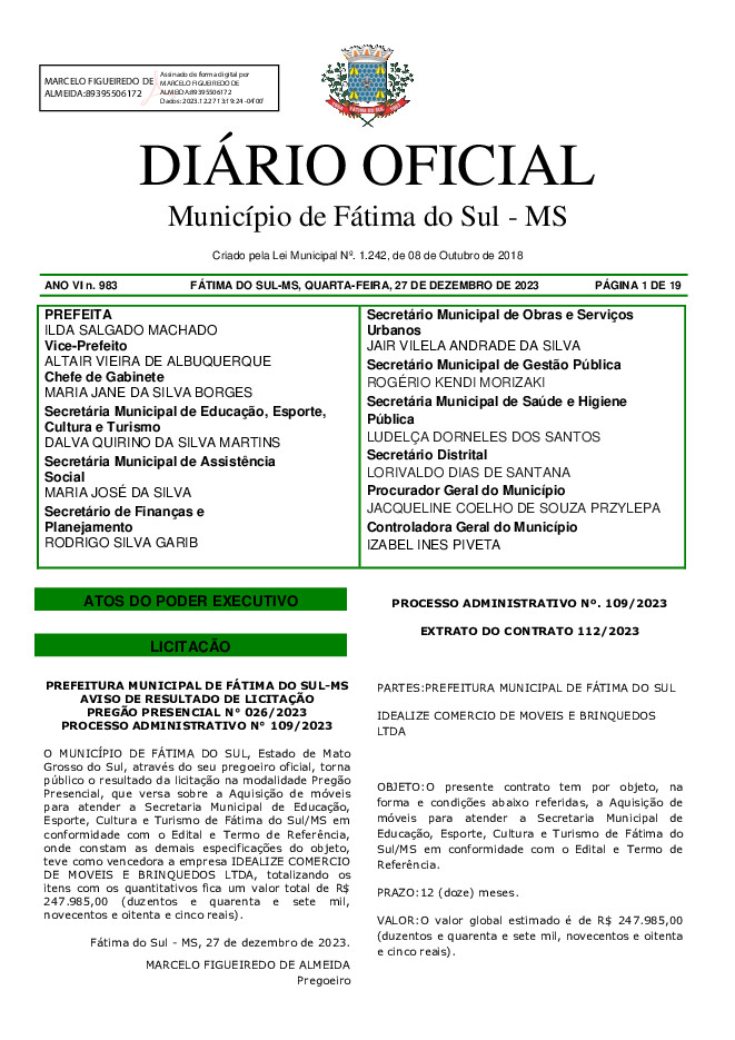 Diário Oficial - Edição nº 983