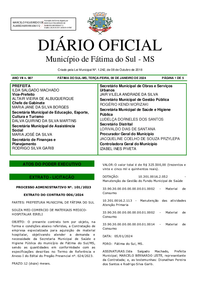 Diário Oficial - Edição nº 987