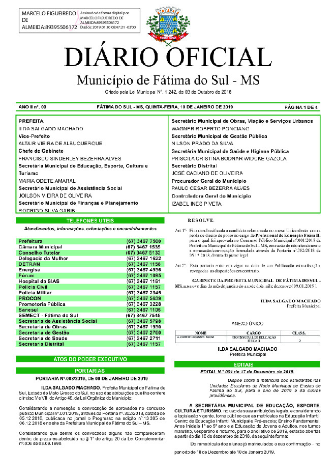 Diário Oficial - Edição nº 9