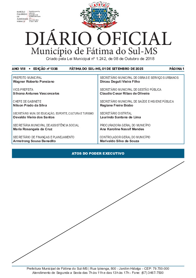 Diário Oficial - Edição nº 1338