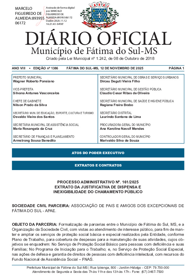 Diário Oficial - Edição nº 1386