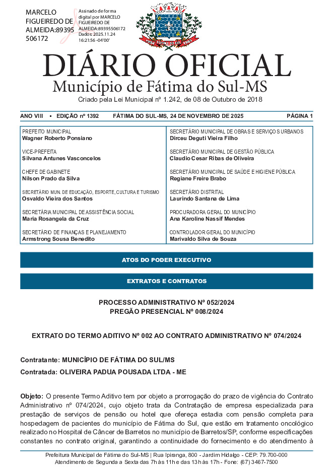 Diário Oficial - Edição nº 1392