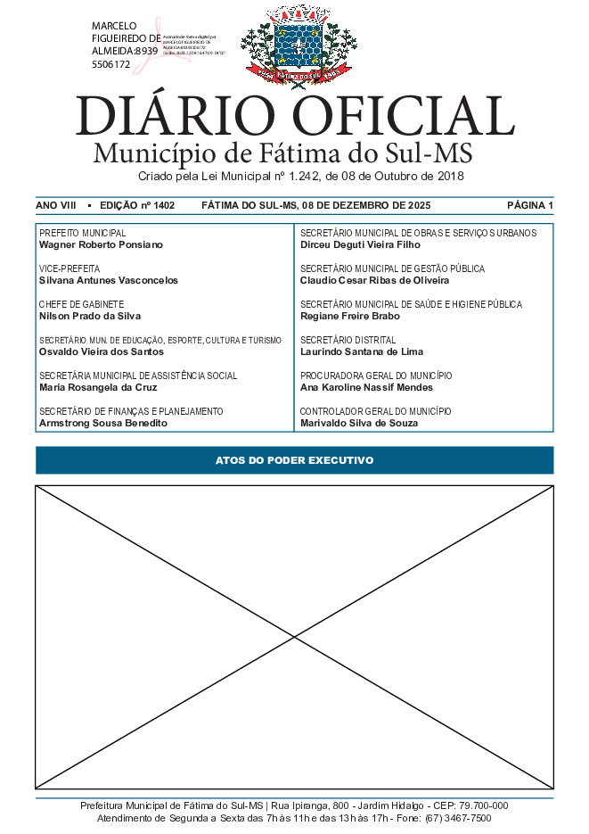 Diário Oficial - Edição nº 1402