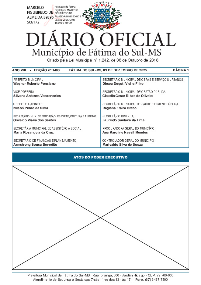 Diário Oficial - Edição nº 1403