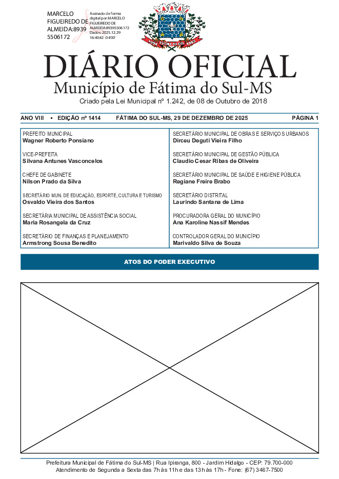 Diário Oficial - Edição nº 1414