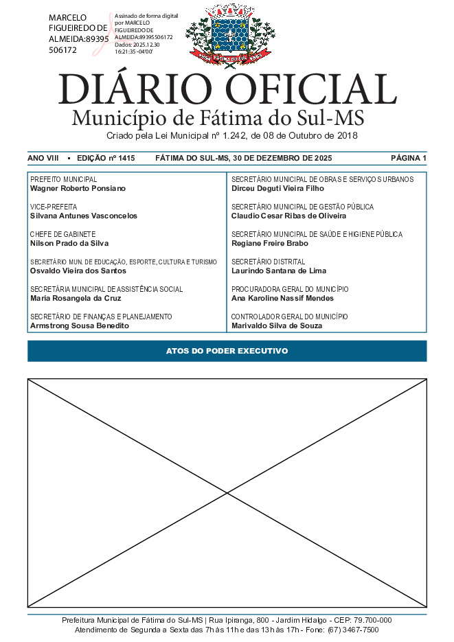 Diário Oficial - Edição nº 1415