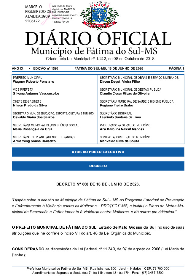 Diário Oficial - Edição nº 1520
