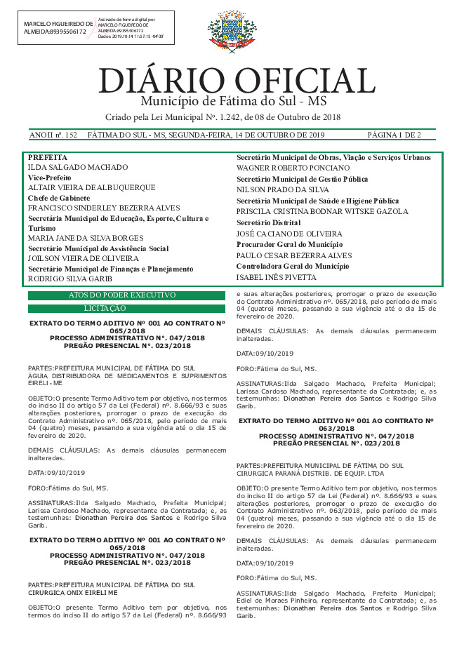 Diário Oficial - Edição nº 152