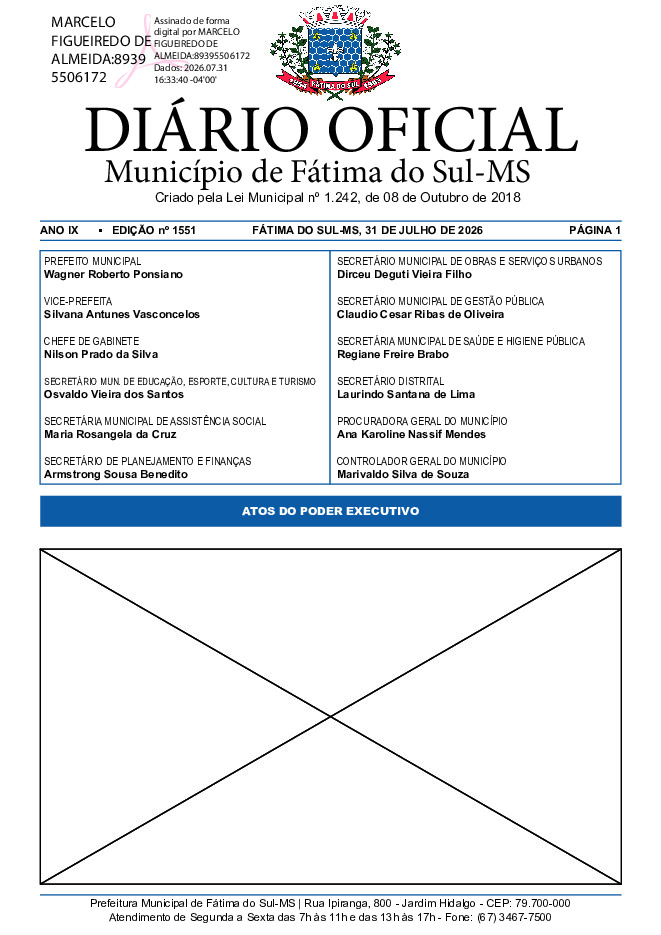 Diário Oficial - Edição nº 1551